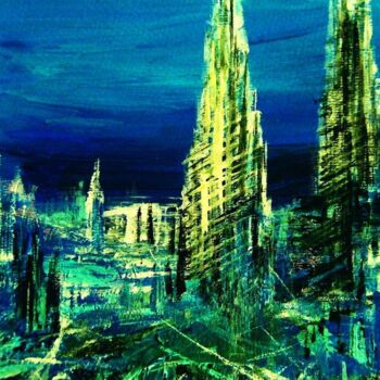 Pintura titulada "Blue future" por Milto Sideris, Obra de arte original, Acrílico