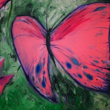 Картина под названием "Victorious butterfly" - Milto Sideris, Подлинное произведение искусства, Акрил Установлен на Деревянн…