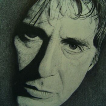 Dibujo titulada "Al Pacino-1999" por Milto Sideris, Obra de arte original, Bolígrafo