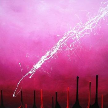 Painting titled "TEMPESTAD" by Milton Morales Grillo, Original Artwork