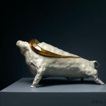 Escultura titulada "White space" por Oly Miltys, Obra de arte original, Cerámica
