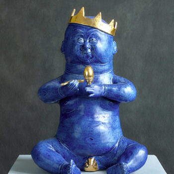 Sculpture titled "King's Breakfast" by Oly Miltys, Original Artwork, Ceramics