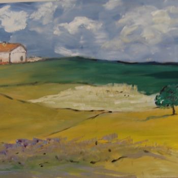 Painting titled "paisagem 1" by Milu Petersen, Original Artwork