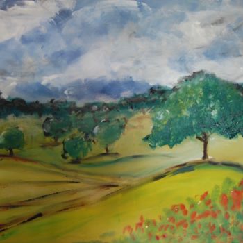 Pintura titulada "paisagem 2" por Milu Petersen, Obra de arte original
