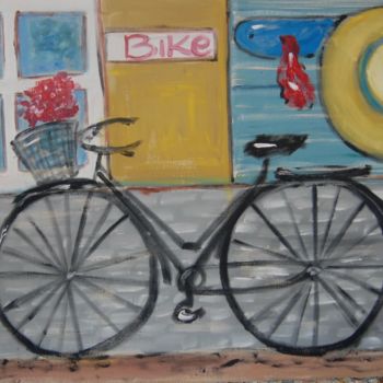 Картина под названием "BIKE e guardasol" - Milu Petersen, Подлинное произведение искусства