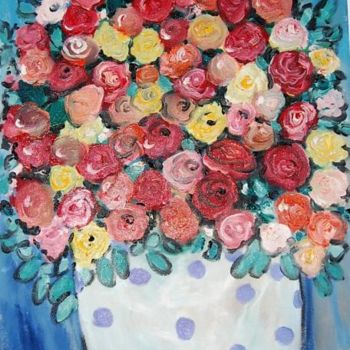 Malerei mit dem Titel "roses" von Milu Petersen, Original-Kunstwerk
