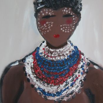 Painting titled "negra 2" by Milu Petersen, Original Artwork