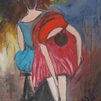 Pintura intitulada "bailarinas 7" por Milu Petersen, Obras de arte originais