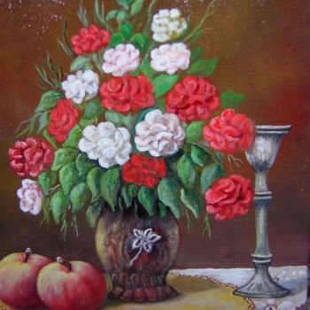 Painting titled "Nature morte" by Micko, Original Artwork, Oil