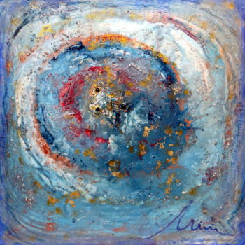 Painting titled "Cosmos" by Mimi Bastos, Original Artwork, Acrylic Mounted on Other rigid panel