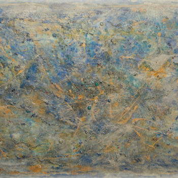 Pittura intitolato "Sparkling Blue" da Mimi Bastos, Opera d'arte originale, Acrilico Montato su Pannello di legno