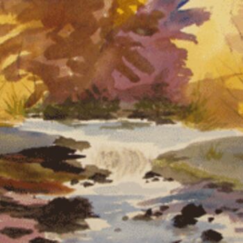 Painting titled "Brook" by Carol Hare, Original Artwork