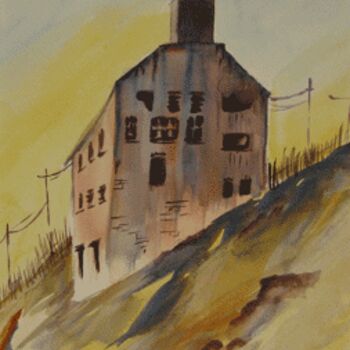 Painting titled "Old Mill" by Carol Hare, Original Artwork