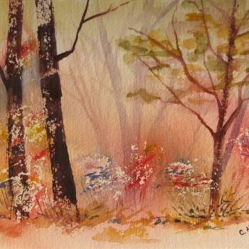 Painting titled "Rose Woods" by Carol Hare, Original Artwork