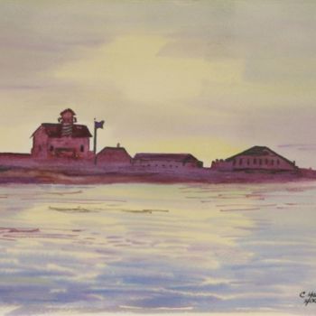 Ζωγραφική με τίτλο "Block Island" από Carol Hare, Αυθεντικά έργα τέχνης