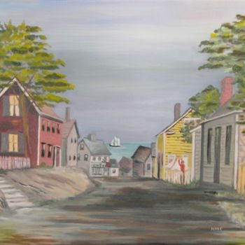 Schilderij getiteld "Nantucket" door Carol Hare, Origineel Kunstwerk