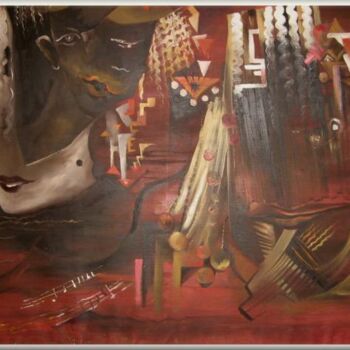 Ζωγραφική με τίτλο "Symphonie Africaine" από Mimia Lichani, Αυθεντικά έργα τέχνης