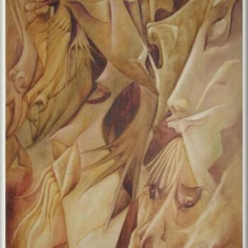 Painting titled "Les anges de l'enfer" by Mimia Lichani, Original Artwork