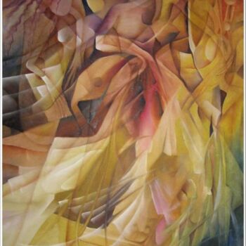 Pittura intitolato "Défoulement" da Mimia Lichani, Opera d'arte originale