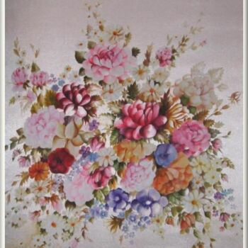 Peinture intitulée "Fleurs sauvages" par Mimia Lichani, Œuvre d'art originale