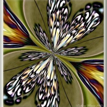 Digitale Kunst getiteld "Papillon" door Mimia Lichani, Origineel Kunstwerk