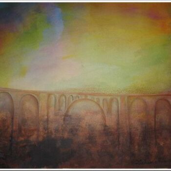 Pittura intitolato "Le pont de sidi rac…" da Mimia Lichani, Opera d'arte originale