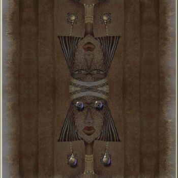 Digital Arts titled "Radieuse Nefertiti !" by Mimia Lichani, Original Artwork, Digital Painting