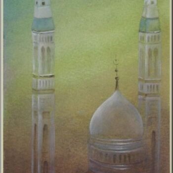 Peinture intitulée "Mosquée de l'Emir A…" par Mimia Lichani, Œuvre d'art originale