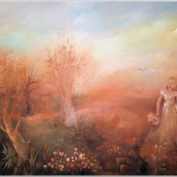 Peinture intitulée "La promenade" par Mimia Lichani, Œuvre d'art originale