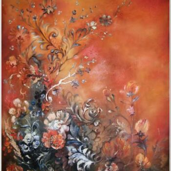 Malarstwo zatytułowany „Des fleurs en arabe…” autorstwa Mimia Lichani, Oryginalna praca