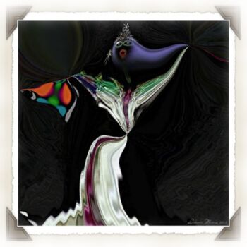Arts numériques intitulée "La dame au caraco." par Mimia Lichani, Œuvre d'art originale