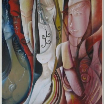 Peinture intitulée "Chimère" par Mimia Lichani, Œuvre d'art originale