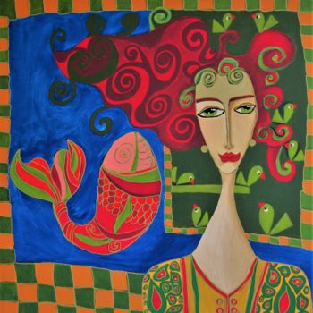 Картина под названием "Obssesion" - Mimi Revencu, Подлинное произведение искусства, Акрил