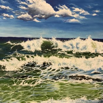 Картина под названием "Море" - Astrid L1, Подлинное произведение искусства, Масло