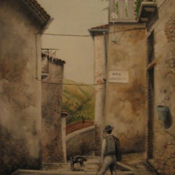 Pittura intitolato "ritorno-a-casa.jpg" da Mimmo Intrieri, Opera d'arte originale