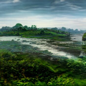 Digitale Kunst mit dem Titel "Swampy landscape wi…" von Mina Nakamura, Original-Kunstwerk, 2D digitale Arbeit