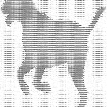 Arte digitale intitolato "Ascii-Art Dog" da Mina Nakamura, Opera d'arte originale, Lavoro digitale 2D