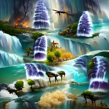 Digitale Kunst getiteld "Beautiful fantasy s…" door Mina Nakamura, Origineel Kunstwerk, Digitaal Schilderwerk