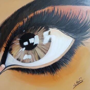 Painting titled "Observation..." by Mina Saouti, Original Artwork, Acrylic