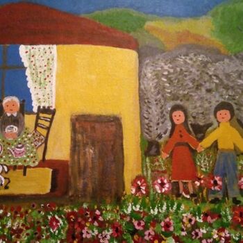 Painting titled "GRANDPARENTS" by Mina, Original Artwork, Acrylic