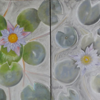 Peinture intitulée "Lotus.jpg" par Mina Lagarde, Œuvre d'art originale, Huile