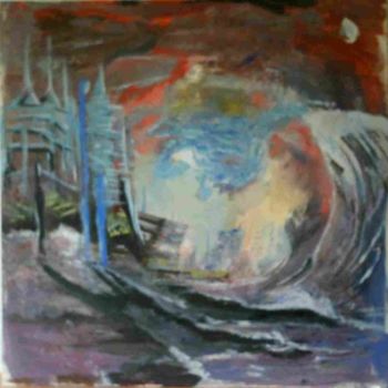 Pintura intitulada "La vague éternelle" por Yanick Douet, Obras de arte originais