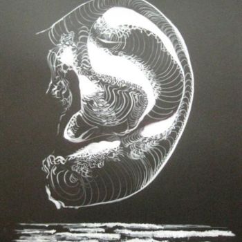 Malerei mit dem Titel "Oreille-coquillage…" von Yanick Douet, Original-Kunstwerk