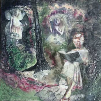 Painting titled "Secrets of the Fore…" by Mindy Tillery, Original Artwork, Encaustic Mounted on Wood Panel