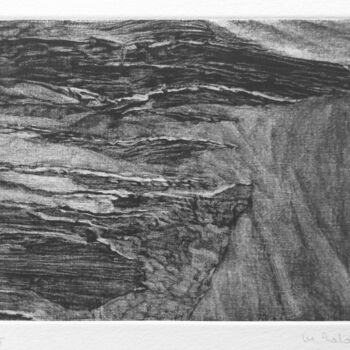Gravures & estampes intitulée "Le sable se couche…" par Mine Palayer, Œuvre d'art originale, Gravure