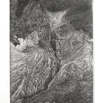 Incisioni, stampe intitolato "Ruissellement" da Mine Palayer, Opera d'arte originale, incisione