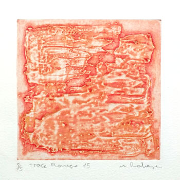 Estampas & grabados titulada "Trace 15 r" por Mine Palayer, Obra de arte original, Grabado