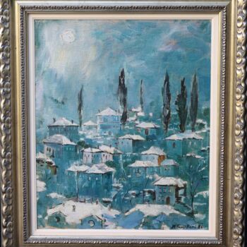 Painting titled "Winter" by Minella Tanellari, Original Artwork, Oil