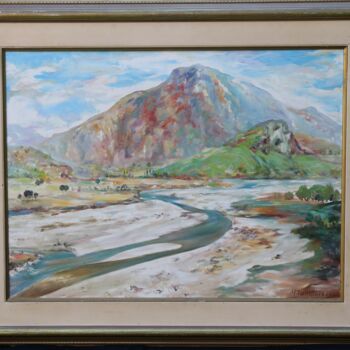 Painting titled "Mountain of Golik" by Minella Tanellari, Original Artwork, Oil