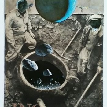 Collages intitulée "L'espoir" par Richard Minguell, Œuvre d'art originale